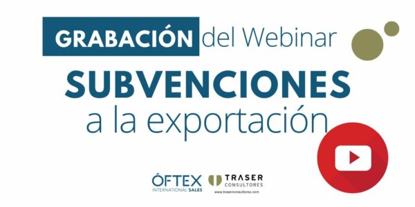 Grabación del Webinar subvenciones exportación