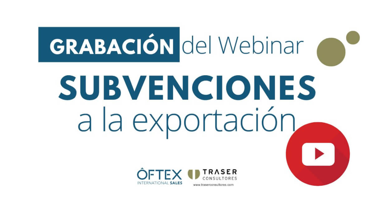 Grabación del Webinar subvenciones exportación